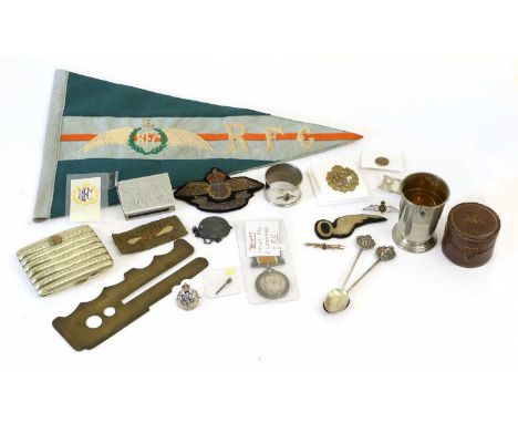 A Small Quantity of Royal Flying Corps Related Items, including a British War Medal to 19769 PTE.J.LEONARD, R.F.C., a raised 