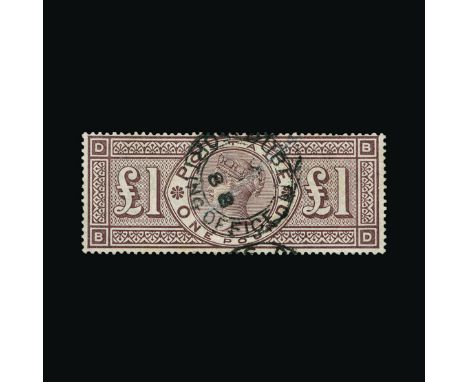 Great Britain - QV (surface printed) : (SG 185) 1884 Crowns £1 brown-lilac, BD, centred to top, central neat DUBLIN/SORTING O