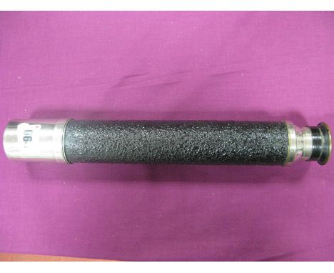 A Mid XX Century Single Draw British Military Telescope by Ross, London, pattern 373B, No. 90172, with 'WD' arrow.
