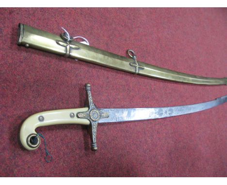 A Victorian 1831 General Officers Mameluke Sword, with "Proven" blade also much engraved and with Royal Cypher, gilt guard wi