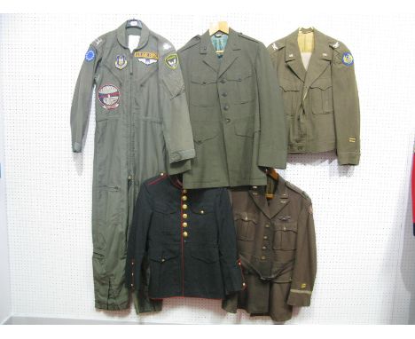 A Late XX Century U.S. Air Force Officers Flying Overall, with cloth badges including Geronimo noted; late XX Century U.S Mar