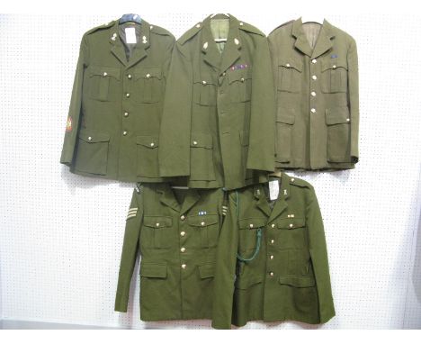 A Late XX Century British Private's No. 2 Dress Tunic, with ribbon bar and Royal Ordnance Corps collar badges; late XX Centur