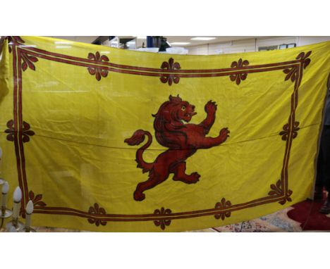 A Scotch flag, by repute formerly hung from Scotch House, 15th October 1930 with related paperwork