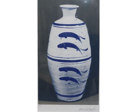 Bernard Leach (1887-1979), lithograph, 'Fish Vase', signed, edition of 100 57 x 35cm