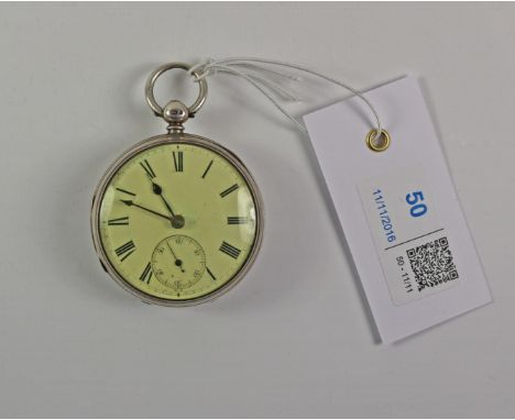 Victorian silver key wound pocket watch signed A Wagner Carlisle Street Hull no 28514, case by Edwin Lee London 1876  Conditi