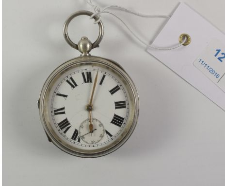 Silver key wound pocket watch by William Ehrhardt no 739195, Birmingham 1917  Condition Report Click here for further images,