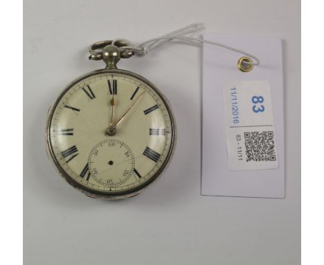 George IV silver key wound pocket watch by W J Chester 1826  Condition Report No subsidiary seconds handClick here for furthe