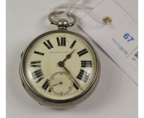 Victorian silver key wound pocket watch signed R Clough Haswell no 26545, case by William Jee London 1874  Condition Report L