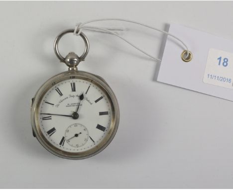 Edwardian silver key wound pocket watch - 'The Climax Trip Active Patent' signed H Samuel Market Street Manchester no 644443 