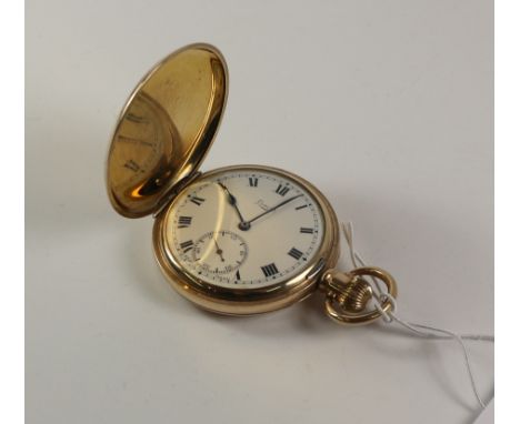 Early 20th century gold-plated crown wound hunter pocket watch by Limit Condition Report Click here for further images, condi