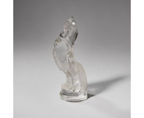 René Lalique'Coq Houdan' car mascot, designed 1929Clear glass, frosted and polished.20 cm highWheel-cut R LALIQUE FRANCE.Foot