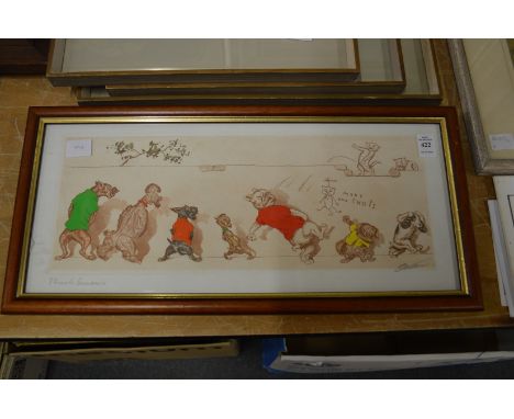 A cheeky colour print depicting dogs.