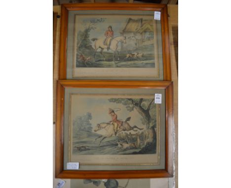 After Charles Vernet, two fox hunting prints.