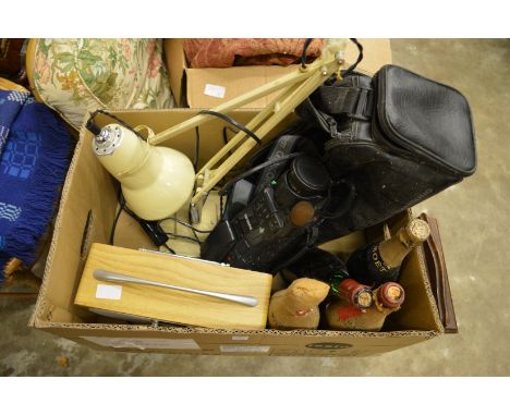 An angle poise lamp, a radio etc.