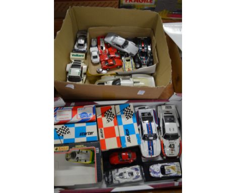 Model racing cars.