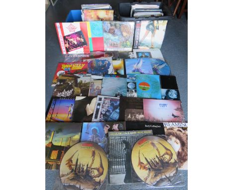 A COLLECTION OF APPROXIMATELY 165 RECORDS, comprising mainly LPs, artisits inlcude Yes, Bob Dylan. Mop and Smiff, Eloy, Garyo
