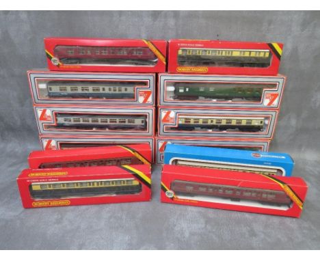 SEVEN BOXED LIMA 00 GAUGE CARRIAGES, together with five boxed Hornby 00 gauge carriages (12)
