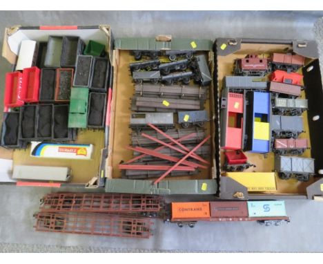 THREE TRAYS OF O GAUGE ROLLING STOCK BY LIMA, Aitch etc. (approx 60)