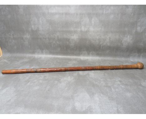 A 19TH CENTURY JAPANESE BAMBOO SWORDSTICK, overall L 87 cm, blade L 69 cm
