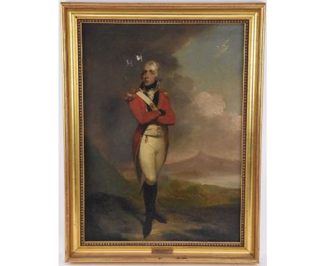 UNATTRIBUTED; an 18th century oil on canvas, portrait of Sir R. K. Porter, the frame inscribed 'Sir R. K. Porter, 1797', 52 x