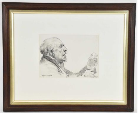 † THOMAS RYAN (1929-2021); charcoal drawing, 'Beecham at Work', signed 'Thomas Ryan RNA, Kendall' and dated 28.3.1971 lower r