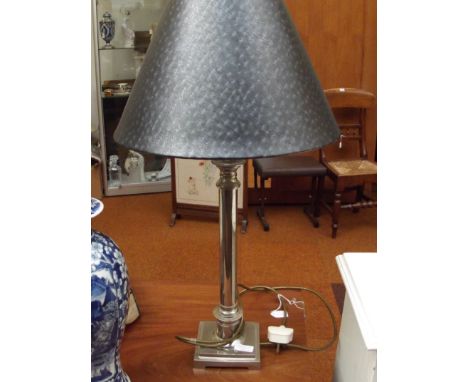 Plated table lamp, column form