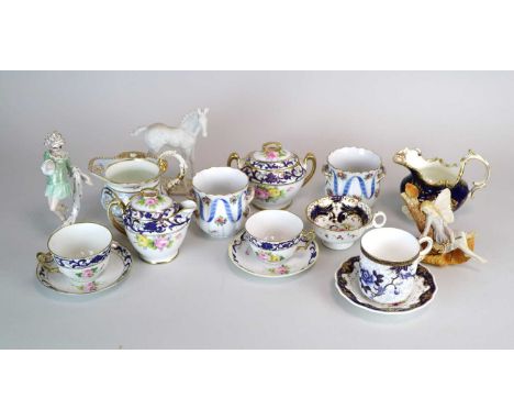 A mixed collection of ceramics 19th and 20th century including a Royal Worcester breakfast cup and saucer, pattern 199; a Joh