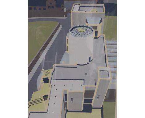 Clare Henry FRSA (b. 1942): artist signed limited edition print, The New Huntarian Art Gallery Glasgow University, 3/25, date