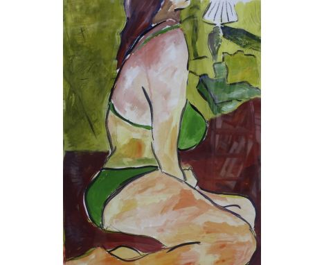 Bob Dylan (American b. 1941): artist signed limited edition giclee print, Woman on a Bed, from the Drawn Blank Series, 208/29