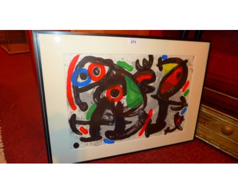 Joan Miro, a 1970 lithograph 'untitled 2', framed  