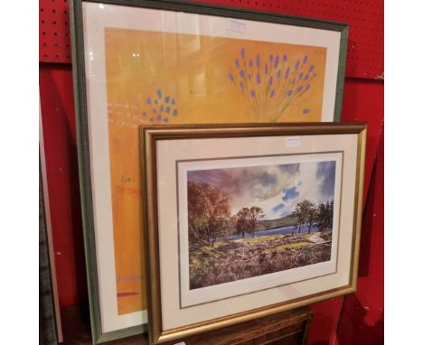 Prints, pair of potted herbs and three others 