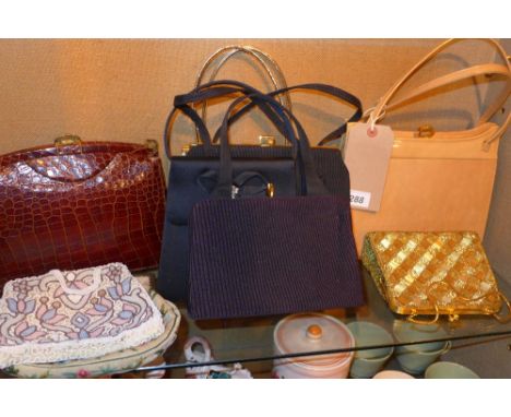 A collection of vintage handbags 