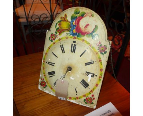 Longcase clock movement and face, early 19th century 