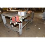 Welding Table w/Vise & Pipe Clamp, 65" x 79" x 42"