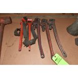 Lot of Ridgid Pipe Wrenches