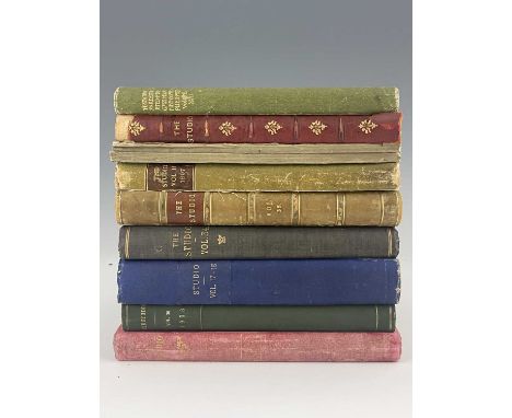 A selection of The Studio bound volumes, illustrated magazine of applied and fine art, up to volume 42, 30+ volumes including
