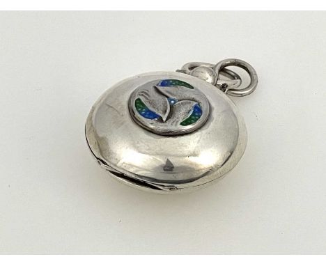 Archibald Knox for Liberty and Co., an Arts and Crafts silver and enamelled sovereign case, William Hair Haseler, Birmingham 