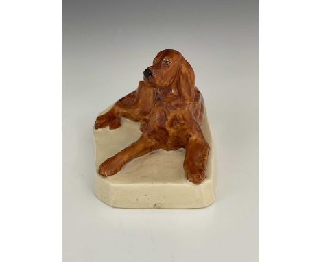 Doris Lindner for Royal Worcester, a figure of red setter, printed and painted marks, 12cm long
