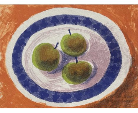 Bernard Cheese (British, 1925-2013), Green Apples, signed l.r., colour lithograph, Curwen Press blind stamp l.c., 24 by 30cm,