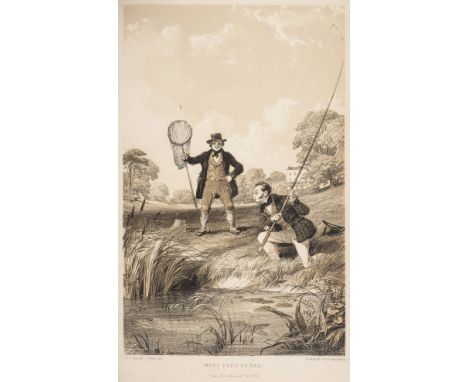 Scrope (William). Days and Nights of Salmon Fishing in the Tweed, 1st edition, 1843, additional lithographed title, 12 hand-c