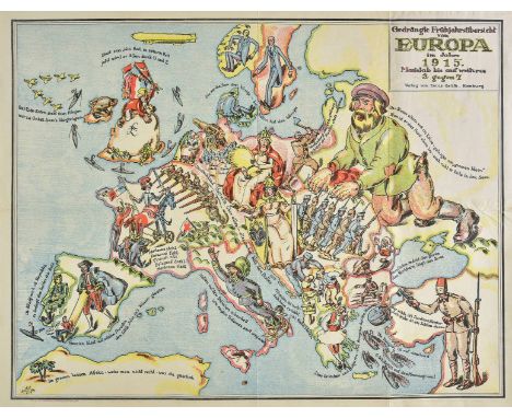 Europe. Gedr„ngte Frhjahrsbersicht von Europa im Jahre 1915, Masstab bis auf weiteres 3 gegen 7, published Verlag von Lucas G