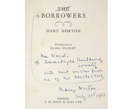 Norton (Mary). The Borrowers, 4th edition, 1956,  colour frontispiece, and illustrations to text by Diana Stanley, some pale 