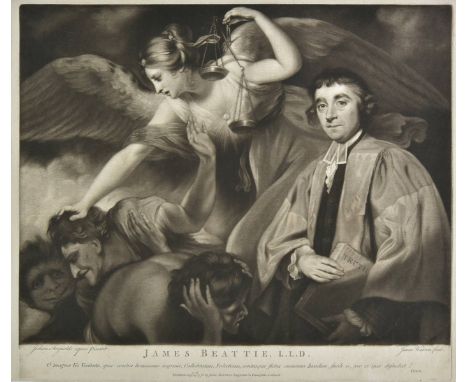 *Writers & Artists. Watson (James), James Beattie L. L. D., published John Boydell, 1775, uncoloured mezzotint on laid after 