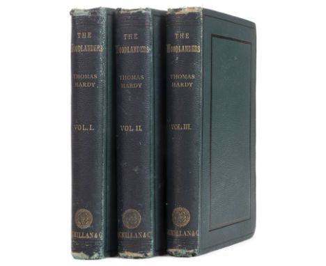 Hardy (Thomas). The Woodlanders, 3 volumes, 1st edition, London: Macmillan and Co., 1887, half-titles, without advertisements