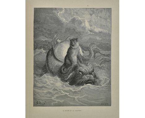 Dor‚ (Gustave, illustrator). Fables de La Fontaine, 2 volumes, 1st edition, Paris: L. Hachette et Cie, 1867, engraved frontis