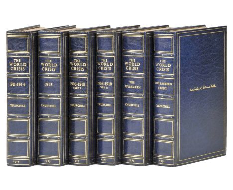 Churchill (Right Hon. Winston Spencer, 1874-1965). The World Crisis, 6 volumes, 1st editions, 1923-31,  black & white plates 