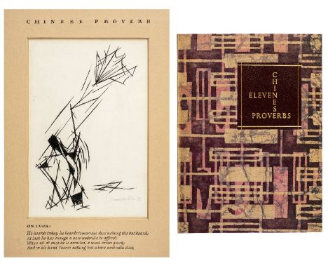 Penmiel Press Eleven Chinese Proverbs, Drawings by Clarke Hutton, limited edition, Esher: Penmiel Press, 1975,  printed on va