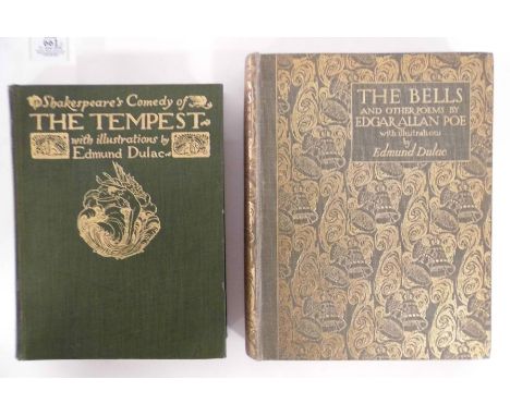 Dulac (Edmund, illustrator). Shakespeare's Comedy of the Tempest, [1908], 40 tipped-in colour plates, a few light spots at fr