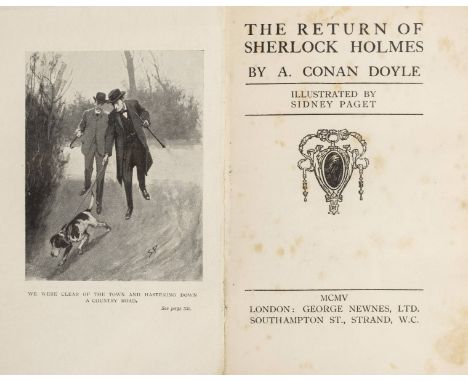 Doyle (Arthur Conan). The Return of Sherlock Holmes, 1st edition, 1905, 16 monochrome plates by Sidney Paget, two advertiseme