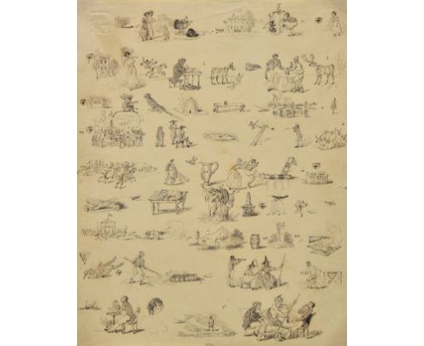 *Pictogram Letter. Two well-executed manuscript picture letters in brown ink on Bath writing paper, watermarked J Whatman Tur